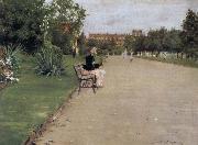 William Merritt Chase The view of park oil painting reproduction